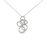 14k White Gold .58ct H SI1 Round Diamond Bubble Necklace